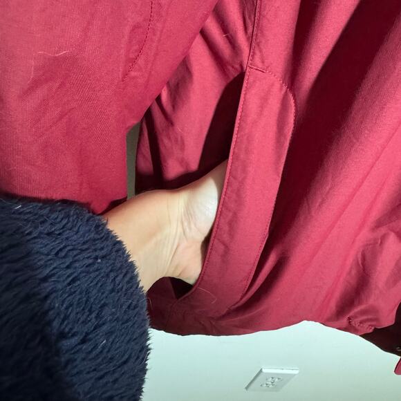 L.L.Bean Men's Performance Fleece-Lined Windbreaker Jacket M Red Gorpcore Outdoo - Picture 9 of 12